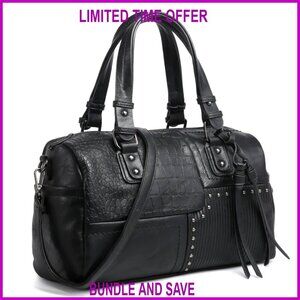 Soft Vegan Leather Large Hobo Satchel Handbag with Detachable Strap